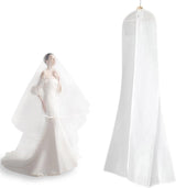 Dustproof wedding dress cover - 183*60 cm - Garment cover - Dust cover for evening dresses - Dust cover for wedding dress - Dust cover for dress - wedding dress storage bag - dustproof garment bag - garment bag - with zipper - for wedding dresses, evening