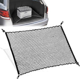 Elastic Trunk Net - 110 × 60 CM - Trunk Net with 4 Hooks - Car Trunk Cargo Organizer Net - Car Organizer - Car Trunk Net - Luggage Net - Universal Car Luggage Net - Luggage Net - Trunk Net - For Most Cars - Black