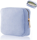 Toiletry Bag - Sanitary Pad Makeup Bag - Sanitary Pad Pouches - Menstrual Bags - Menstrual Pouches - Waterproof Zipper - Tampon Pouches - Napkin Pouches - Cosmetic Bag - Storage Bag - Makeup Bag - For Sanitary Pads, Tampons, Menstrual Cup - Blue