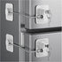 2-Pack Refrigerator Locks - with Keys - for Children, Toddlers, and Adults - Self-Adhesive Refrigerator Lock - for Refrigerator, Cabinets & Drawers, Oven, Windows - Child Safety - White