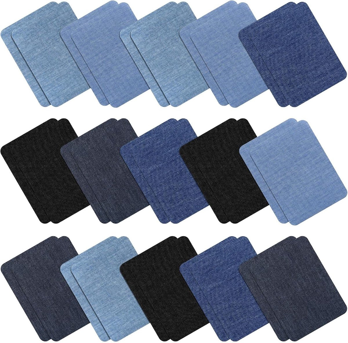 Clothing Repair Patches - 30 Pieces - self-adhesive jeans patches - Repair a hole in clothing - iron-on patches for clothing repair - Repair - clothing repair for jeans - patch - repair cloth - iron-on for denim jeans repair