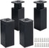 pieces - Furniture legs - 10 cm - Adjustable furniture feet - Adjustable table legs - sofa feet - bed feet - table legs - cabinet feet - cabinet leg - aluminum alloy table legs - for kitchen bench, sofas, coffee tables, furniture, cabinet and bed - black