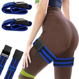 Resistance Bands - Resistance band - Booty bands - Fitness Elastic - Fitness Resistance Bands - Booty bands for training - Blood flow restriction bands - Adjustable BFR training bands - for training your glutes, squat, thighs - Blue