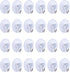 24 Pieces Suction Cup with Hook - Suction Cup with Hook Set - Hanging Hooks with Suction Cup - Kitchen Hooks - Towel Hooks - Self-Adhesive Hooks - Reusable Wall Hook - for Tiles, Glass, Window, Shower, Kitchen, Bathroom, Home - Transparent