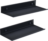 Bathroom Shelf - Wall-Mounted Shower Shelf - 2 Pieces - Soap Holder - Shelf - Modern Design Wall Shelves 30 cm - Bathroom Rack - Organizer - Metal Wall Shelf - Shower Shelf - for Bathroom, Living Room, Kitchen, Office - Shampoo Rack - Black
