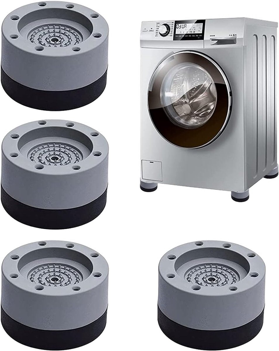4 Washing Machine Feet - Universal Anti-Vibration Pads for Washing Machines - Washing Machine Vibration Dampers - Non-Slip Rubber Pads - Washing Machine Feet - Stabilizer Foot - Washing Machine Sound Damper - For Washing Machines, Dryers, and Furniture