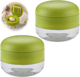 2 Pieces Garlic Press - Garlic Chopper - Garlic Press - Suitable for Garlic - Manual Garlic Press - Kitchen Gadget Press - Garlic Presses - Storage Container - Ginger Press - Stainless Steel Knife Cutter - Crusher - For Home and Camping