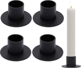 4 pieces - Candlesticks - Candle holder - Candle stand - metal candle holders - modern candle holders - home decoration - for the living room, parties, Christmas, weddings - Φ2.5 cm - 5*2.7 cm - black