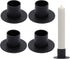 4 pieces - Candlesticks - Candle holder - Candle stand - metal candle holders - modern candle holders - home decoration - for the living room, parties, Christmas, weddings - Φ2.5 cm - 5*2.7 cm - black
