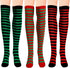 3 pairs - Socks - Christmas socks - knee socks - over-the-knee socks - long socks - high socks - elastic striped socks set - long striped Christmas socks - striped socks - sports socks - festive Christmas accessories - for cosplay costume parties
