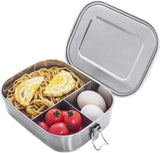 1400ml Lunchbox - Sandwich Box - Bento Box - Stainless Steel Food Containers - Adult Lunchbox - Sandwich Container - Metal Bento Lunchbox - Stainless Steel Food Storage Containers with Separate Compartments - Leakproof - Reusable - Microwave Safe