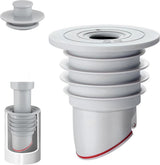 Washing machine drain plug - Sealing ring - suitable pipe inner diameter 60-65 mm - Drain plug - Sewer seals - Floor drain plug cover - drain pipe seal - anti-odor drain seal - with lid - for home, kitchen and bathroom - grey
