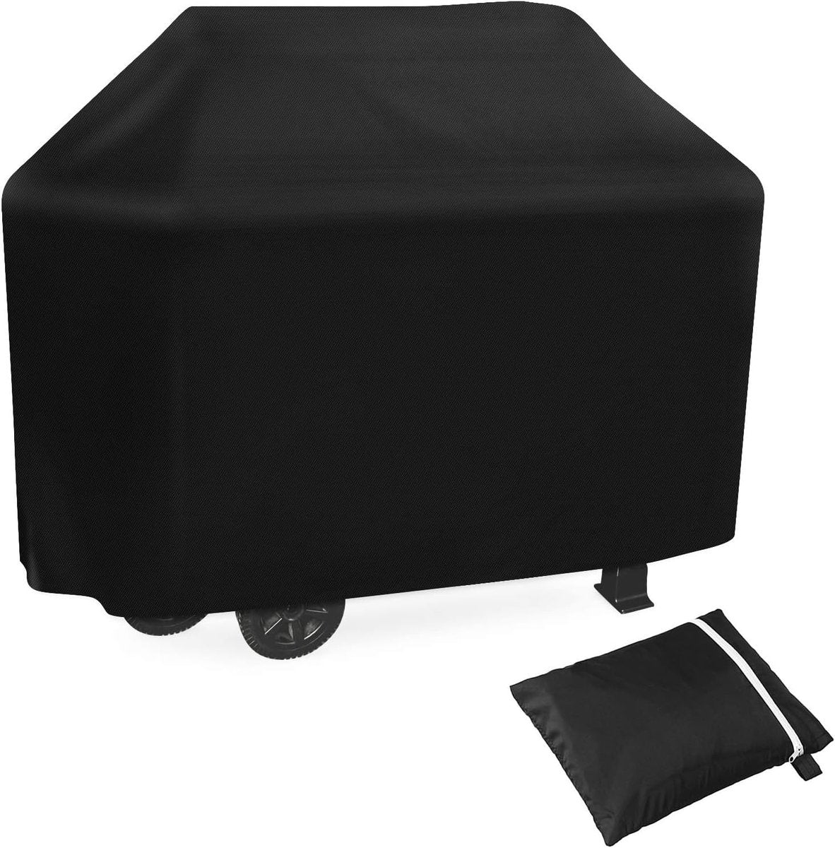 190*71*127 cm - BBQ Cover - Barbecue Covers - Waterproof Barbecue Protective Cover - Waterproof Protective Cover - 210D Robust Outdoor Grill Cover - Windproof - UV-resistant - Tear-resistant - Weatherproof Gas Grill Protector - With Storage Bag - Black