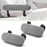 2 pieces - Armrest Cushion - Elbow Cushion - Armpads - comfortable armrest covers - removable armrest cushions - polyester armrest cushions - for office chairs, car seats and gaming chairs - 23.5*7.5*3cm - grey