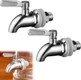 pieces - 16 mm beverage dispenser - Stainless steel beverage dispenser - Tap for keg - beer keg tap - wine tap - replacement tap - for home-brewed keg fermenter, wine, beer, juice dispenser - beverage tap - silver - 63*33*85 mm