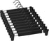 Clothes Hangers - 10 Pieces - Trouser Hangers - Trouser Hangers with Clips - Garment Hangers - Skirt Hangers - Non-Slip Hanger with Clips - Clothes Rack/Coat Rack/Jacket/Trouser Hanger - Space-Saving - Adjustable Clip Hangers, Garment Jacket Clothing Jean