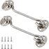 pieces - Wind hook - 6 inch - Wind hooks - Door hinges - Door bolt - Hinge - barn door hook - hook and eye bolt - cabin hooks and eye bolt - swivel window hook - door hooks - lock - for sliding door, bedroom, bathroom - 150*39 mm - silver