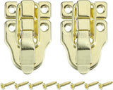 pieces - 58*40 mm - lock - cabinet locks - box lock - toggle lock - metal box toggle lock - with mounting screws - for jewelry box - wooden cabinet - decorative - gold