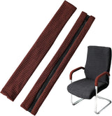 1 pair - office chair armrest covers - Office chair armrest cover - Computer chair armrest cover - Removable - Elastic - Waterproof - Chair armrest covers - Dust cover - Armrest protector - for desk and gaming chairs - 45*16 cm - brown