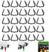 30 pieces - Christmas lighting clips - Light clips - Plastic clips - Lighting hooks - Party lighting clamps - festive string lights clips - hooks - for party decoration, gutter, fencing, roof edge - 49*42*13.7 mm - black