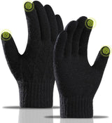 Gloves - Winter Gloves - Warm Gloves - Touchscreen Gloves - Men's Winter Touchscreen Gloves - Warm and windproof fleece lining - Durable and soft - for outdoors, running, skiing, cycling - black