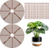 2 pieces - plant pot cover - 30 cm - Flowerpot grid - planter cover set - plantpot grid bottom protectors - with 16 posts - plant covers - for indoor and outdoor gardening - plant protectors - keeps cats and squirrels out of the flowerpot - brown