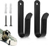 2 pieces - Skateboard wall mount - snowboard wall mount - snowboard wall mounting clips - horizontal snowboard storage - skateboard display rack stand - towel rack - towel hook - coat hook - with screws - for room, garage - 10*2*3.5 cm - black