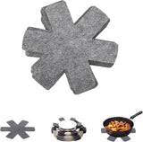 6 pieces - Pot holders - 38 cm - Pot protectors - Felt pot holders - coasters - felt pot protectors - cookware protector - kitchen utensils - for stacking pots, frying pans, ceramic pots, induction, glassware - grey