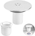 Shower Drain Cover - Chrome Shower Drain - Hair Drain Covers - 90 mm / 115 mm - Removable Top Piece - Fast Flow - Bathroom Drain - Bathroom Accessories - White