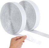 20 mm*10 m - Velcro - self-adhesive tape - reusable tape - nylon fastening strip - strong adhesive strips - with strong adhesive on the back - for sewing, crafting and DIY applications - Indoor and outdoor use - white