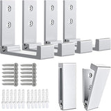 6 pieces - Foldable wall hooks - 6.7*7.5*2.5 cm - Clothes hook - concealable clothes hooks - heavy-duty wall hooks - aluminum hooks - with screws - foldable hooks - for hanging coats, bags, hats, and keys - silver