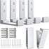 6 pieces - Foldable wall hooks - 6.7*7.5*2.5 cm - Clothes hook - concealable clothes hooks - heavy-duty wall hooks - aluminum hooks - with screws - foldable hooks - for hanging coats, bags, hats, and keys - silver