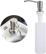Soap Dispenser - 300 ml - Kitchen Detergent Dispenser - Sink Soap Dispenser - Stainless Steel Kitchen Detergent Dispenser - Refillable Soap Dispenser - With 360° Rotating Pump - Kitchen Accessories - Silver