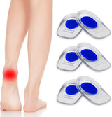 3 pairs - gel heel cushions - heel spur insoles - heel protectors - silicone heel spur - arch supports - insoles - heel raise - heel elevation - heel cushions - heel insoles - foot pain relief - Size 33-39 - S - 10.3*6.4*1.6cm - blue