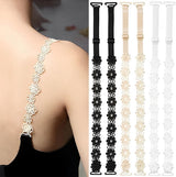 bra straps - 3 pairs - replacement bra straps for women - elastic bra shoulder straps - lace floral bra straps - non-slip bra straps - adjustable elastic shoulder pads