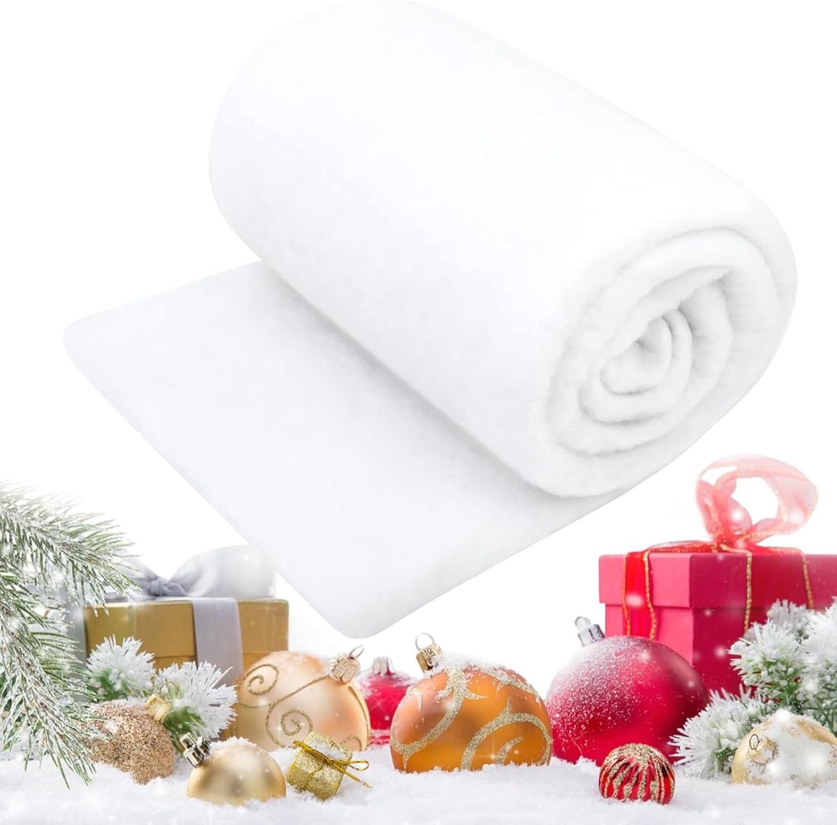 Snow blanket - 80*240 cm - Christmas snow blanket - Artificial snow roll - Christmas snow blanket roll - Fake Christmas decoration - Christmas decoration - Christmas tree decorations - soft artificial snow blankets - for the Christmas tree, party, winter 