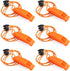 6 pieces - Emergency whistle - survival whistles - dual frequency - emergency whistle - with reflective cord, adjustable clip - emergency whistle survival whistle - for rescue operations in nature, hiking, camping, hunting and safety at sea - orange