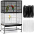 Birdcage Mesh Cover - Universal Birdcage Cover - Birdcage Splash Guard - Seed Catcher - Dust Cover for Birdcage - Birdcage Cover Skirt - Dustproof Mesh Cover - Dust Cover - Net - Birdcage Accessories - 40*150-220 cm - Black and White