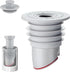 Washing machine drain plug - Sealing ring - suitable pipe inner diameter 45-50 mm - Drain plug - Sewer seals - Floor drain plug cover - drain pipe seal - anti-odor drain seal - with lid - for home, kitchen and bathroom - grey
