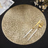 Set of 6 round placemats - Gold Placemats - 38x38cm - coasters - Openwork - Heat resistant - Luxurious appearance - Washable - Easy to clean - for kitchen and dining table decoration