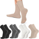 4 pairs - Yoga Socks - Pilates Socks - Non-slip Yoga Socks - Yoga Socks for women - sports socks - non-slip mid-tube socks - cotton pilates socks - breathable cotton socks - non-slip socks - for ballet, yoga, dance, pilates and fitness