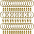 Metal Curtain Hooks with Clamps and Rings - 40 Pieces - Drapery Clip Hooks - Metal Curtain Rings - Decorative Curtain Rod Clips - Hooks - Shower Curtain Hanging Hooks with Clamp - Metal Curtain Rings with Clips - Gold