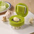 Garlic press - garlic chopper - Garlic Press - Suitable for Garlic - Manual Garlic Press - kitchen gadget press - Garlic presses - storage container - Ginger press - stainless steel knife cutter - crusher - for home and camping - Green