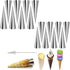 16 pieces - Croissant molds - Cream horn molds - Ice cream cone molds - Horn molds - Baking tools - Stainless steel baking pan - kitchen utensils - with cleaning brushes - for pastries, cream horns, cakes - 12.4*3.4 cm - silver