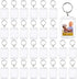 Photo Keychain - 30 Pieces - Empty Photo Frame Keychains - Transparent Clear Acrylic Keychains - Transparent - Small Photo Frames - Holds personalized, custom, and passport-sized photos measuring 1.57" x 2.2"