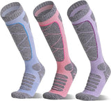 Ski Socks - 3 Pairs - Women's Socks - Sports Socks - Cotton Socks - Warm Socks Women - Long House Socks - Women's Ski Socks - Snowboard Socks - for Skiing, Snowboarding, Hiking - Size 35-39 (M)