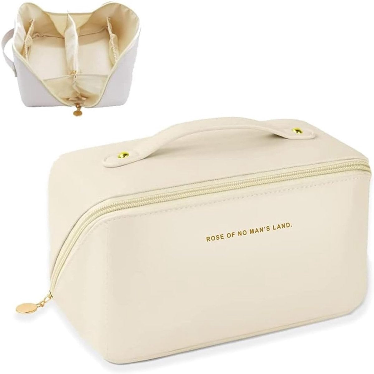 Toiletry Bag - Women's Toiletry Bag - Toiletry Bags - Travel Makeup Bag with Handle - Beauty Cases - Waterproof PU Makeup Bag - Cosmetics Bag - Small Makeup Pouch - Waterproof Portable Toiletry Bag Storage Bag for Women - For Men & Women Cosmetic Organize