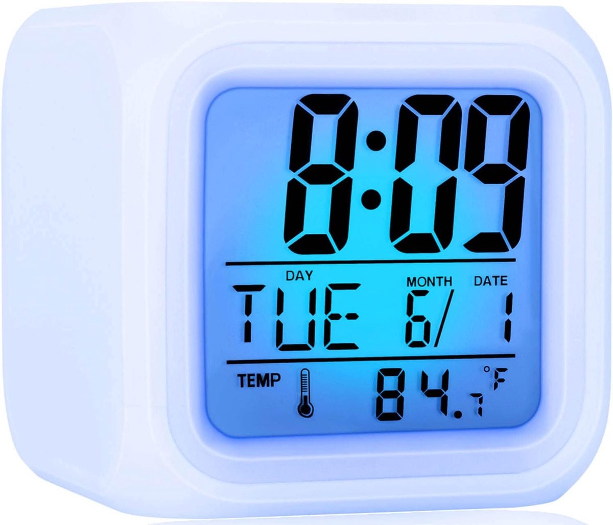 Alarm clock - digital alarm clock - Digital Clock - digital alarm clocks - Digital Children's Alarm Clock with 7 Color Changes - Children's Alarm Clock - LED Night Light - Alarm Clock - child's alarm clock - Travel Alarm Clock - Alarm Clock - for bedroom,