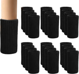 24 pieces furniture leg socks - Chair socks - black furniture socks - chair leg floor protectors - Chair Leg Felt Pads - high elastic chair leg covers furniture caps set - easy to move and reduce noise - Furniture Leg - Anti-slip mat