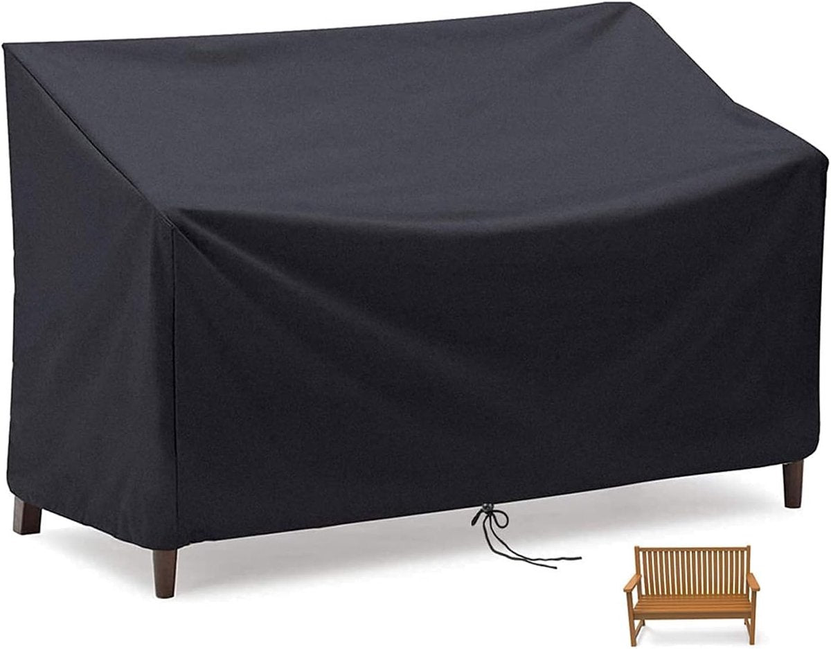 163*66*89 cm - Garden bench covers - Garden chair covers - Dust cover - waterproof - Garden accessories - 2-seater - cover for garden bench - windproof - anti-UV - tear resistance - 210D Oxford fabric - Loveseat cover - for 2-seater bench - black